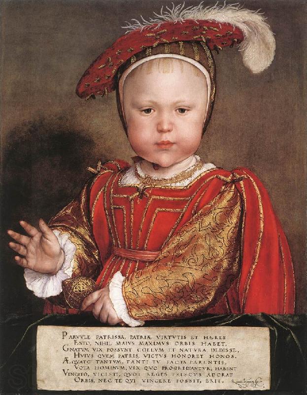 HOLBEIN, Hans the Younger Portrait of Edward, Prince of Wales sg